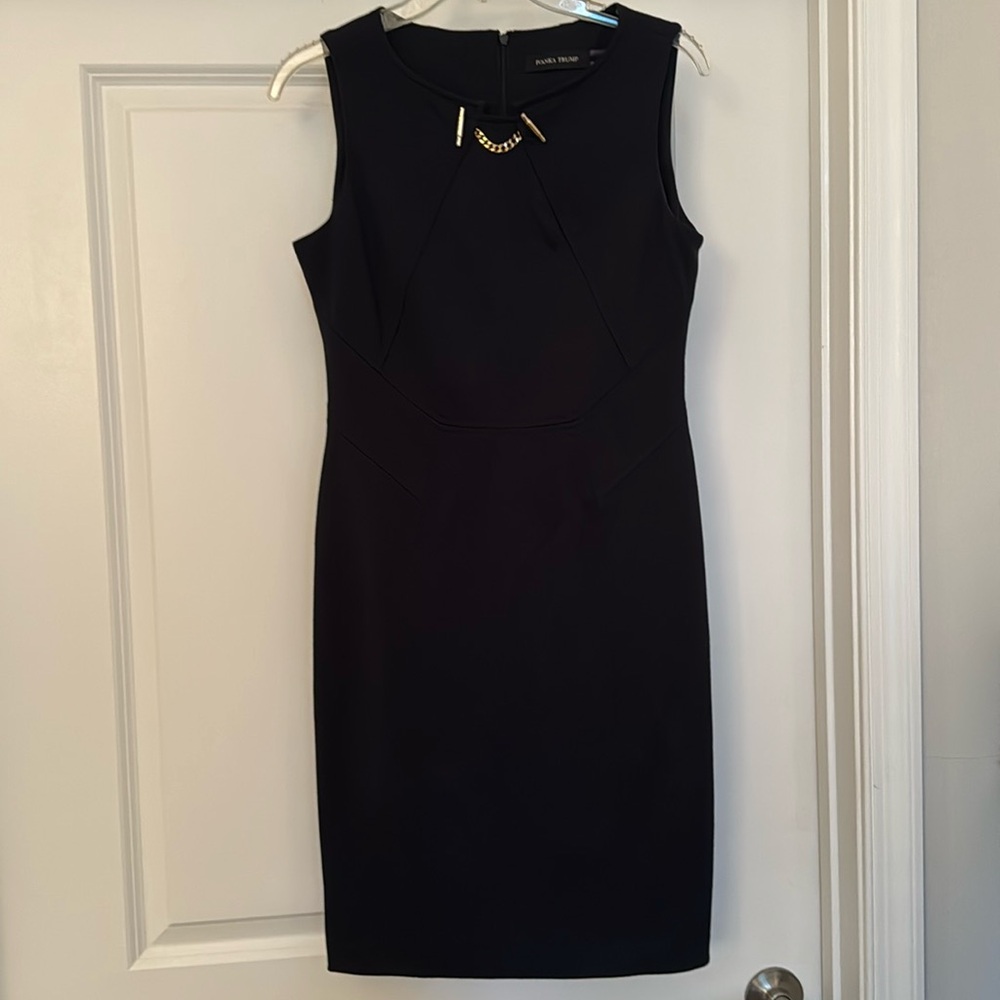 Navy blue fitted dress